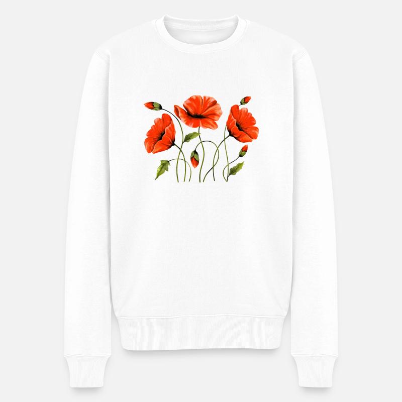 Fleur - Pull Premium bio Homme - blanc