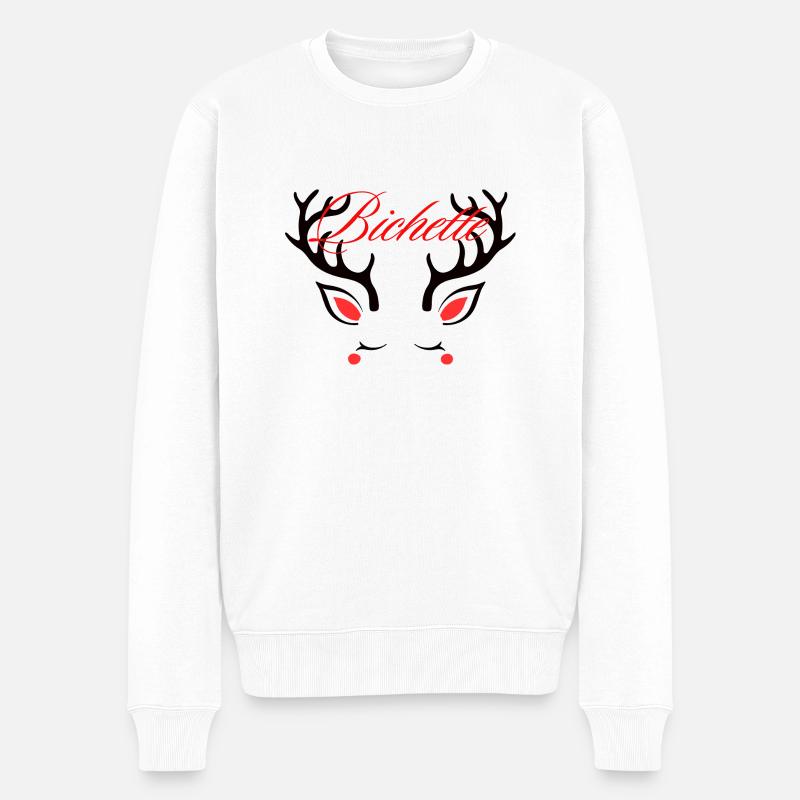 Bichette idée cadeau - Pull Premium bio Homme - blanc