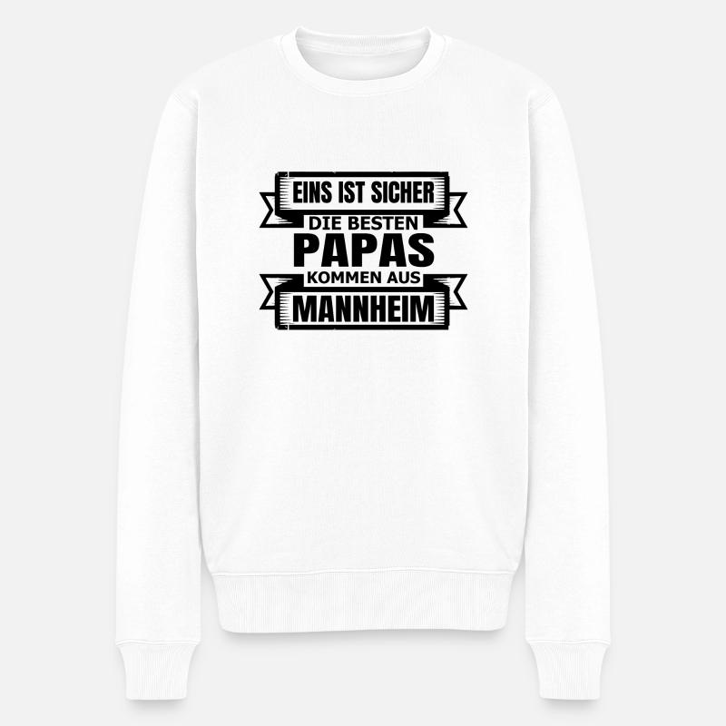 Mannheim Monnem Mannheimat - Pull Premium bio Homme - blanc