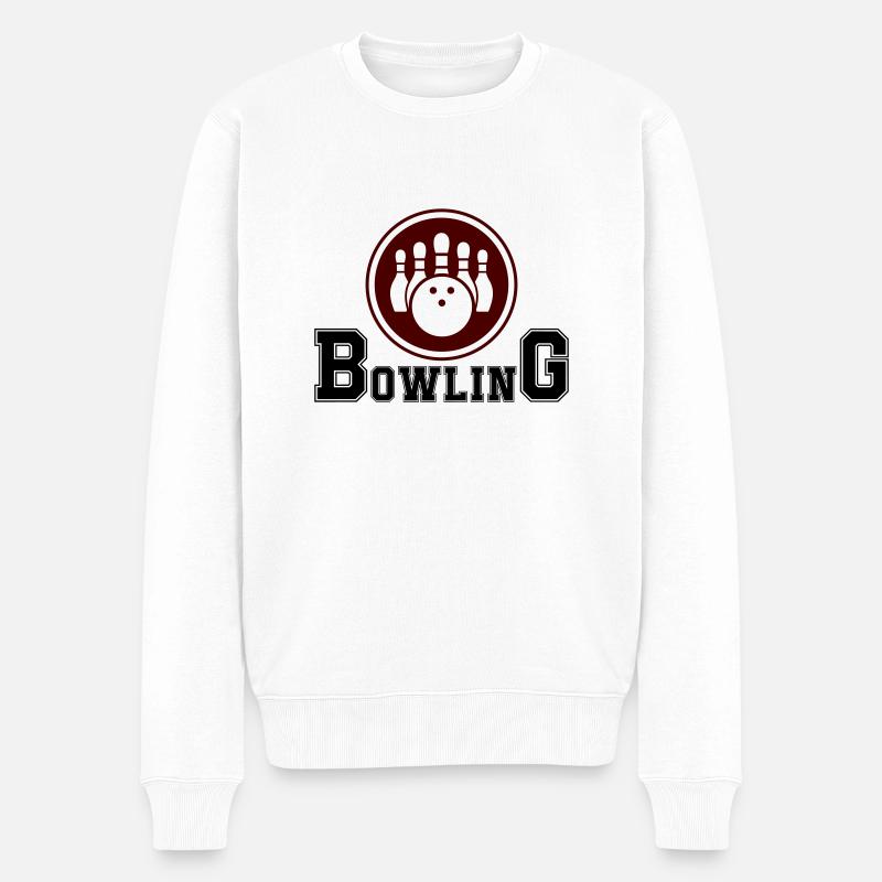 bowling - Männer Premium Bio Pullover - Weiß