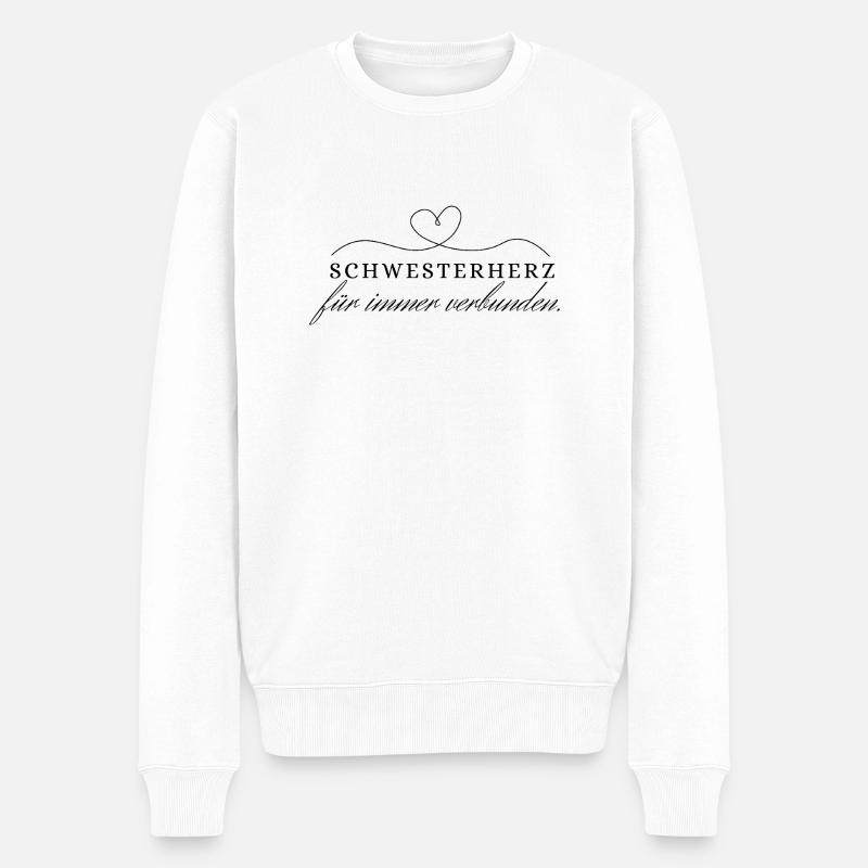 Schwesterherz - Männer Premium Bio Pullover - Weiß