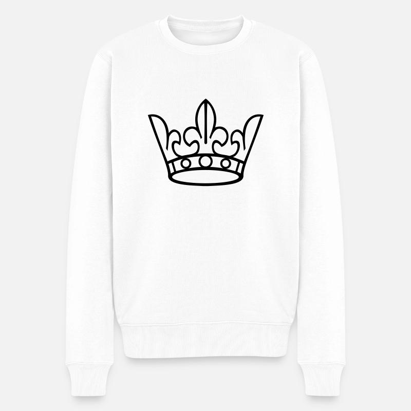 Couronne - Pull Premium bio Homme - blanc