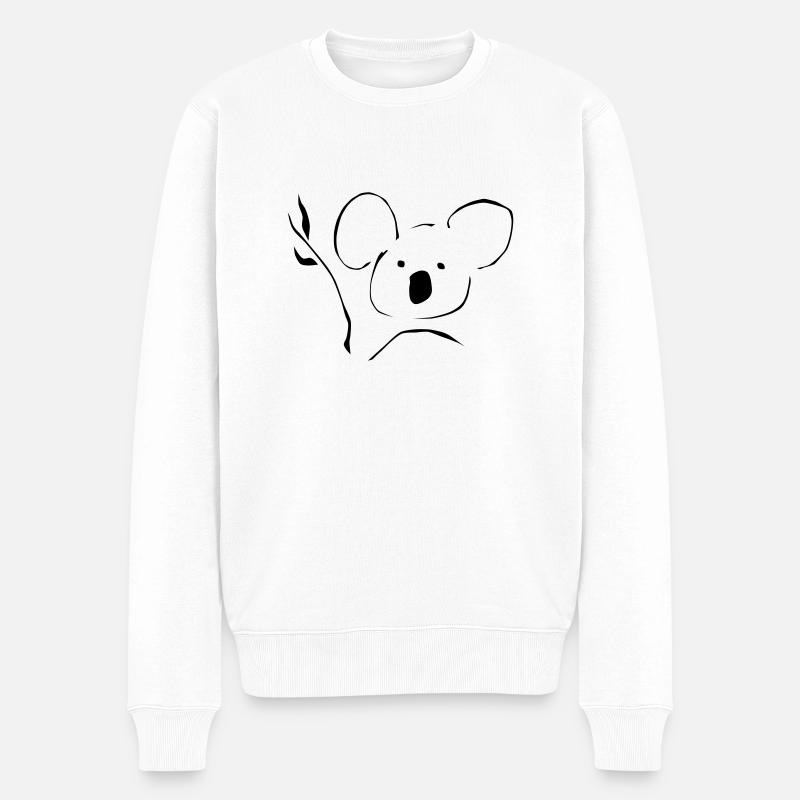 Coala - Pull Premium bio Homme - blanc