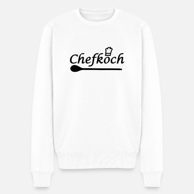 Chefkoch - Männer Premium Bio Pullover - Weiß