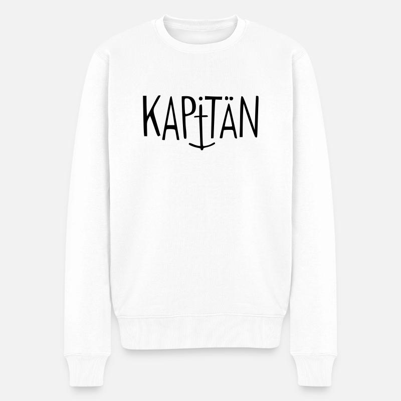 Kapitän anker - Männer Premium Bio Pullover - Weiß