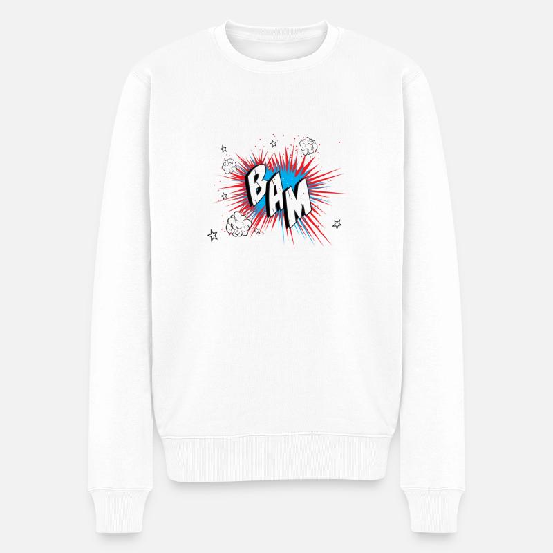 bam - Männer Premium Bio Pullover - Weiß
