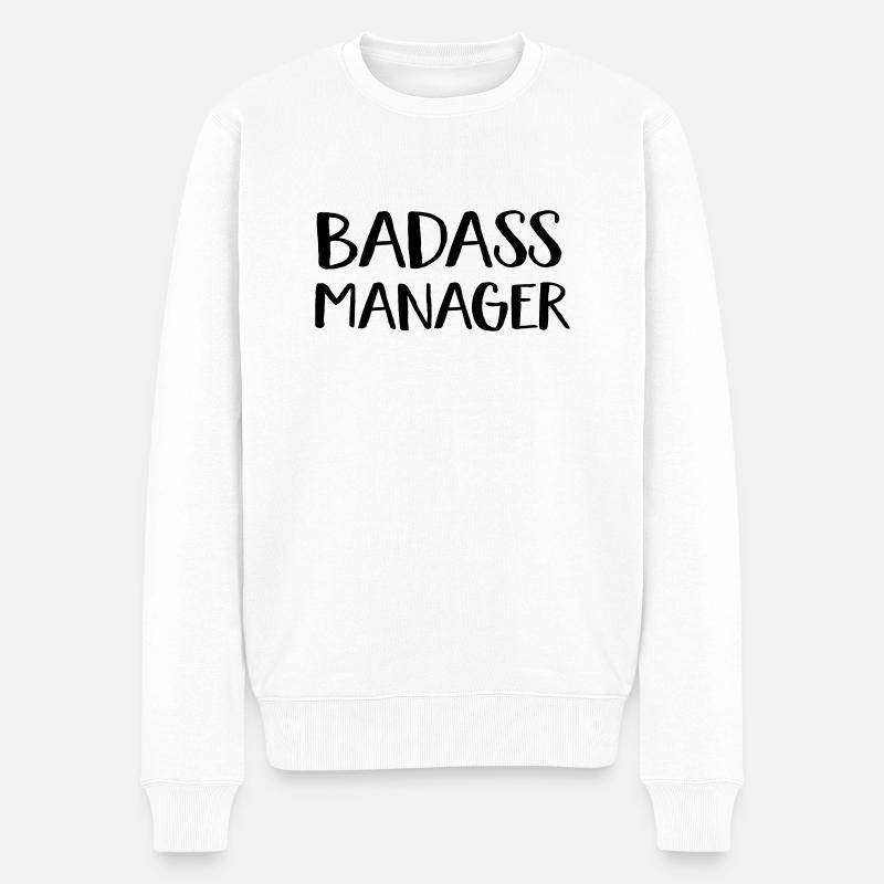Manager - Männer Premium Bio Pullover - Weiß