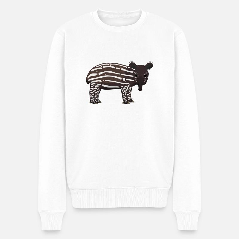 Babytapir - Männer Premium Bio Pullover - Weiß