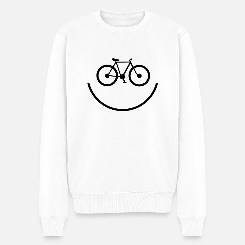 smile bike (dh) - Männer Premium Bio Pullover - Weiß
