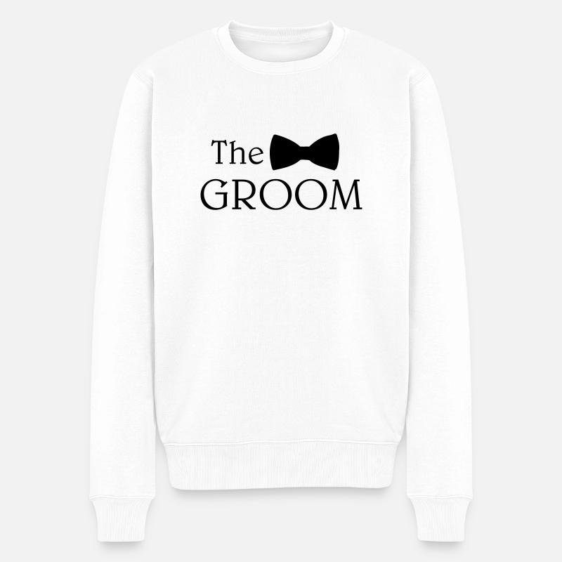 The groom - Männer Premium Bio Pullover - Weiß