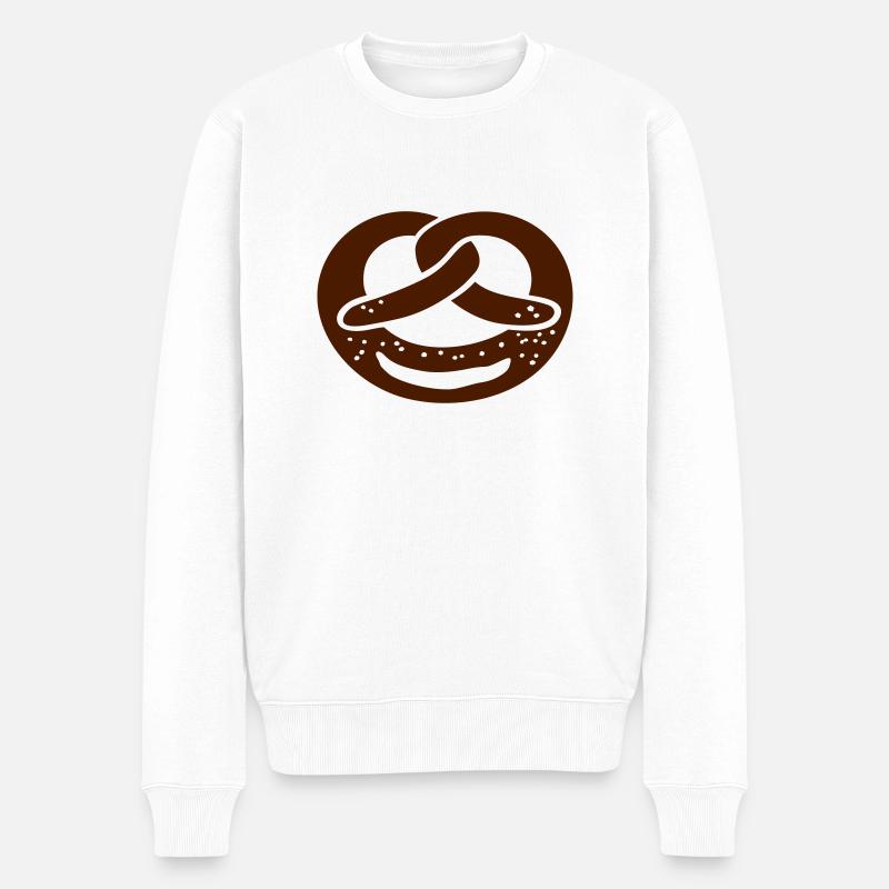 Brezel Wiesn - Männer Premium Bio Pullover - Weiß