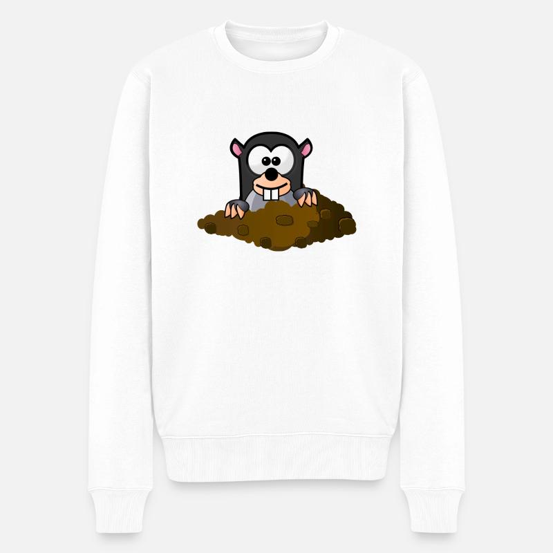 style comique Mole - Pull Premium bio Homme - blanc