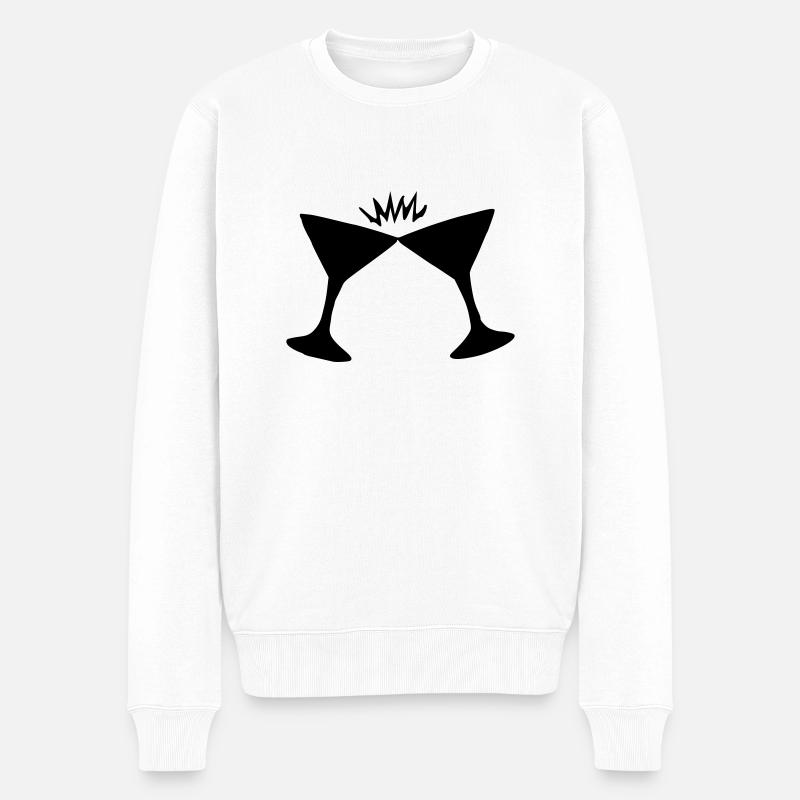 prost - Männer Premium Bio Pullover - Weiß