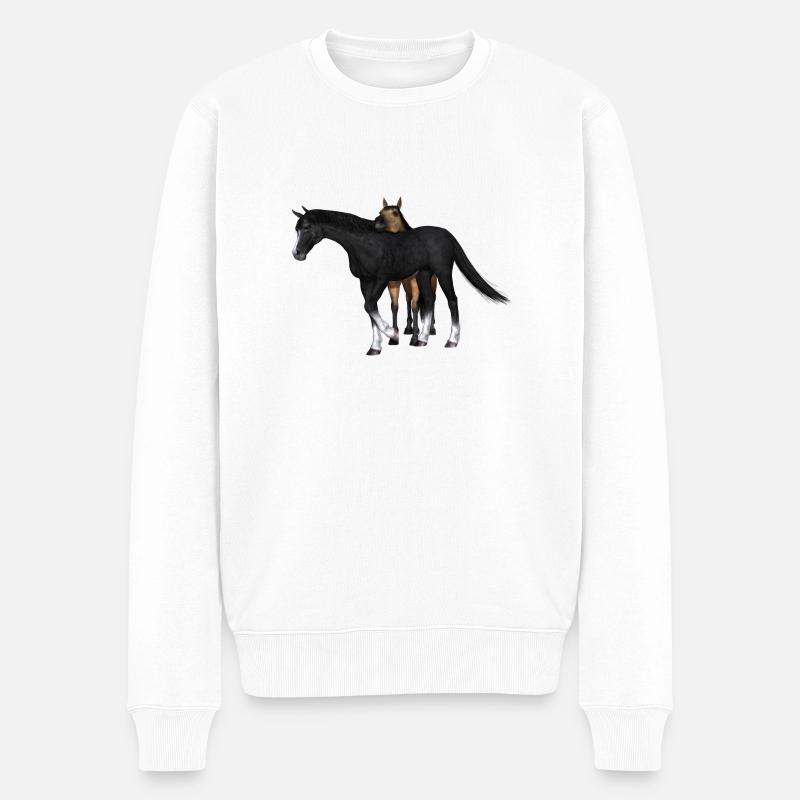 Cheval - Pull Premium bio Homme - blanc