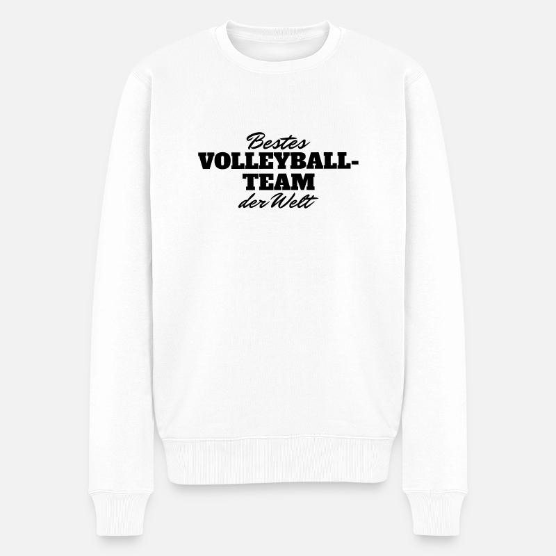 Bestes Volleyballteam der Welt - Männer Premium Bio Pullover - Weiß