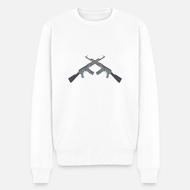 AK REVOLUTION - Männer Premium Bio Pullover - Weiß