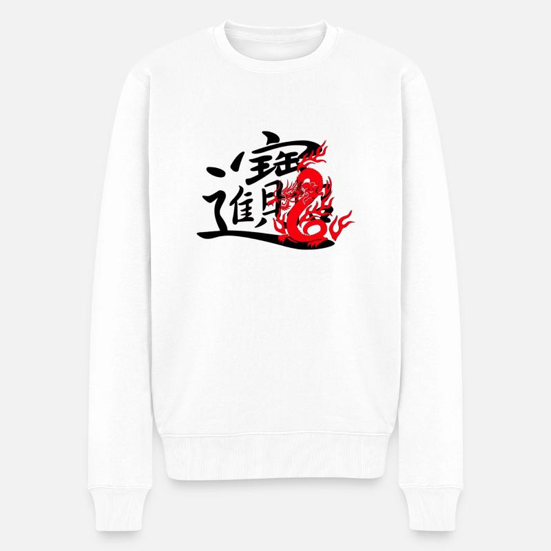drache - Pull Premium bio Homme - blanc