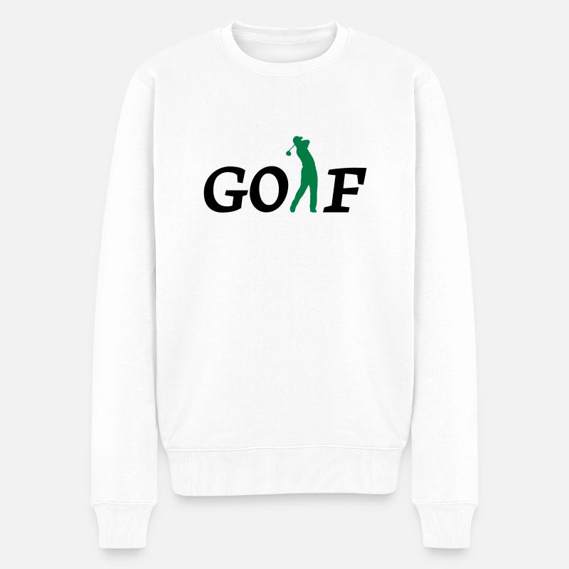 golf - Männer Premium Bio Pullover - Weiß