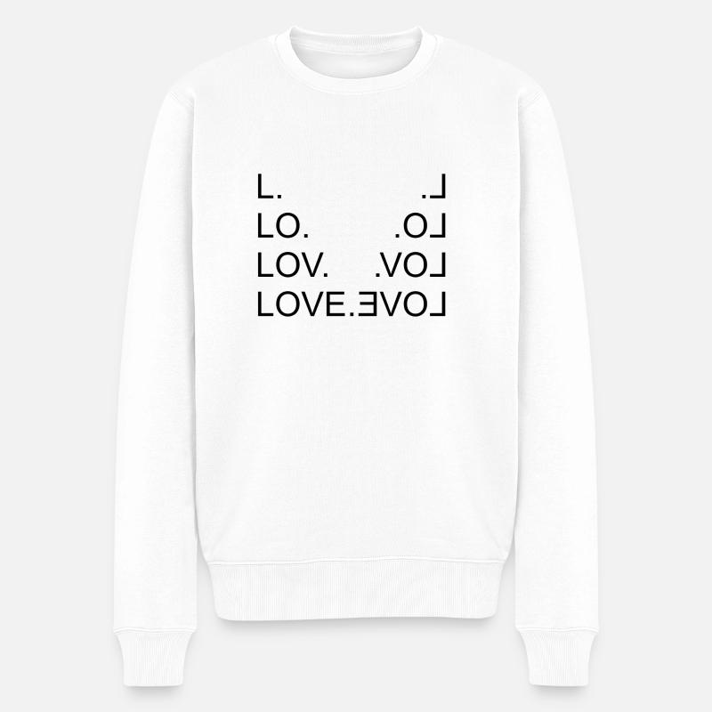 LOVE. - Männer Premium Bio Pullover - Weiß