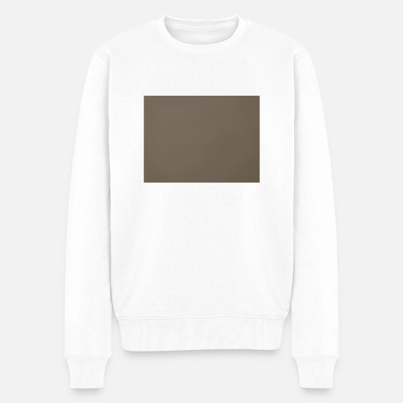 Braune Wand - Männer Premium Bio Pullover - Weiß