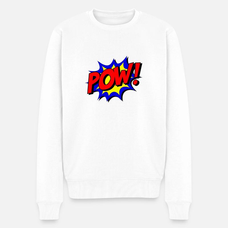 pow1601674 1920 - Männer Premium Bio Pullover - Weiß