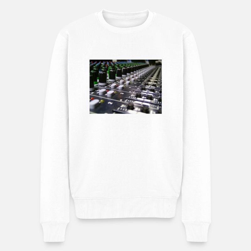 Mischpult Musicsound - Männer Premium Bio Pullover - Weiß