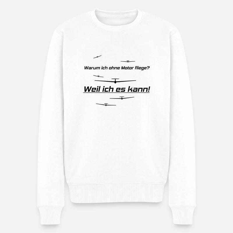Segelflieger Segelfliegen Geschenk - Männer Premium Bio Pullover - Weiß