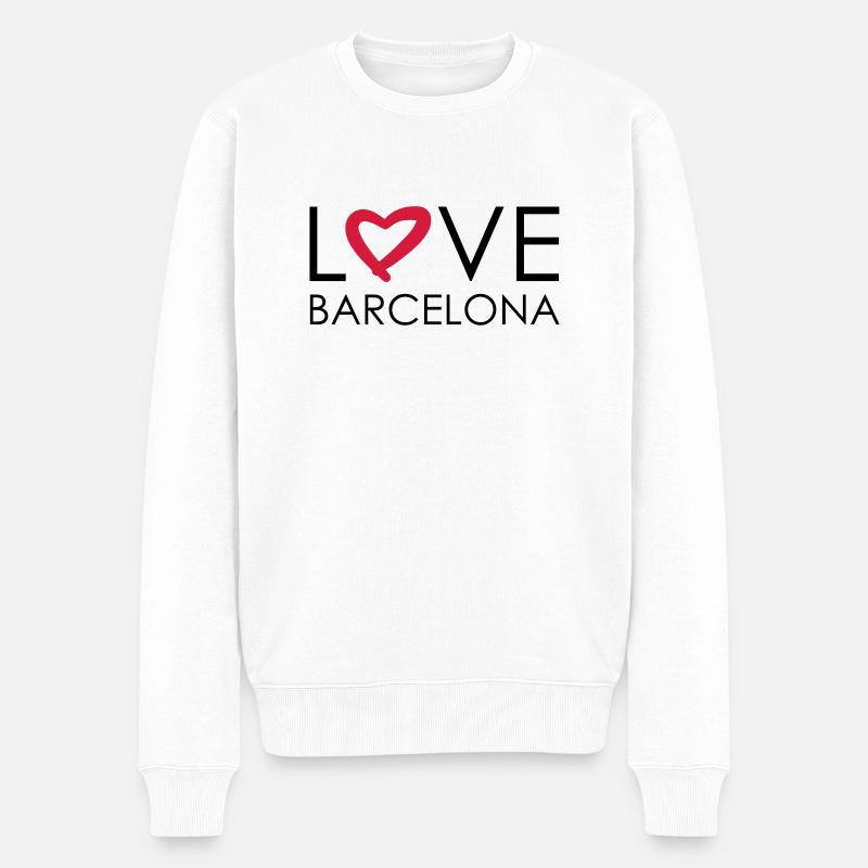 amour barcelona - Pull Premium bio Homme - blanc