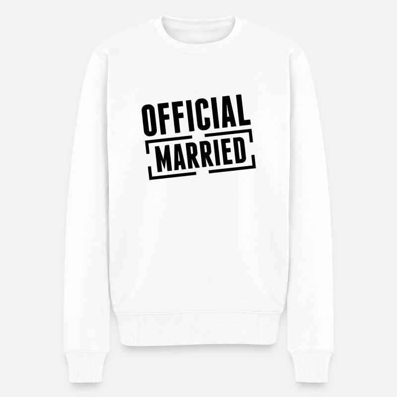 married_official_bx1 - Pull Premium bio Homme - blanc