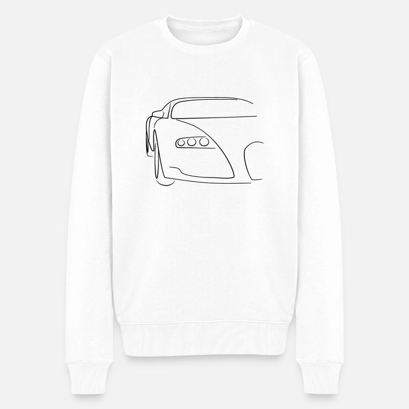 Race Car Tribal - Männer Premium Bio Pullover - Weiß