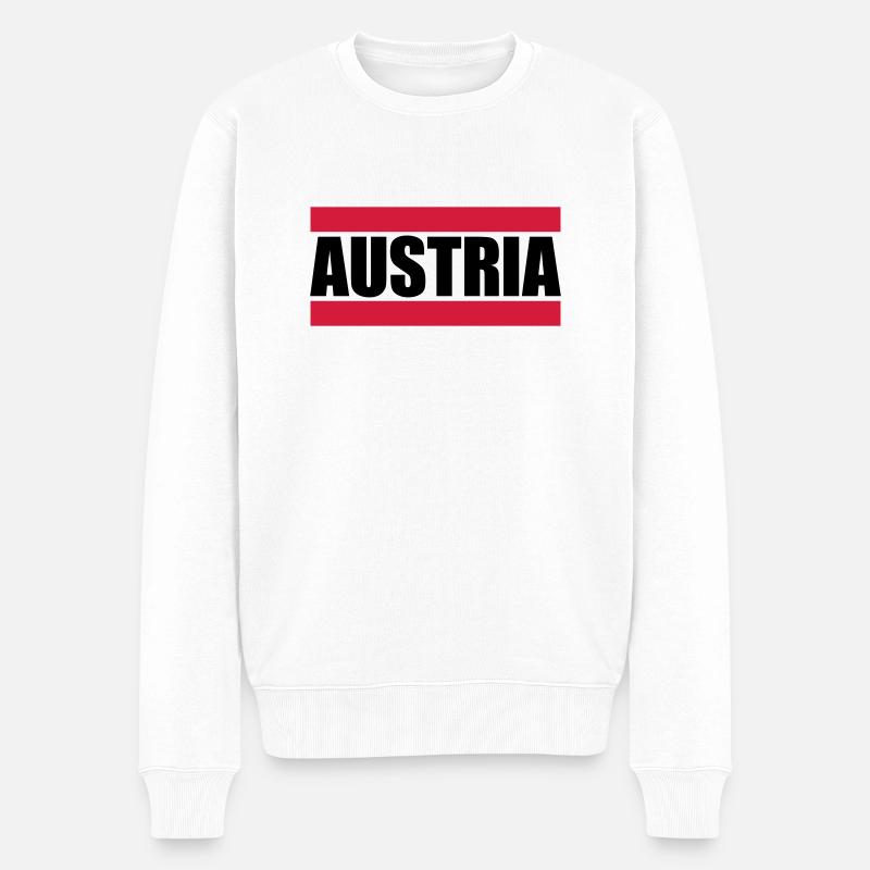 Cool Austria Design - Männer Premium Bio Pullover - Weiß