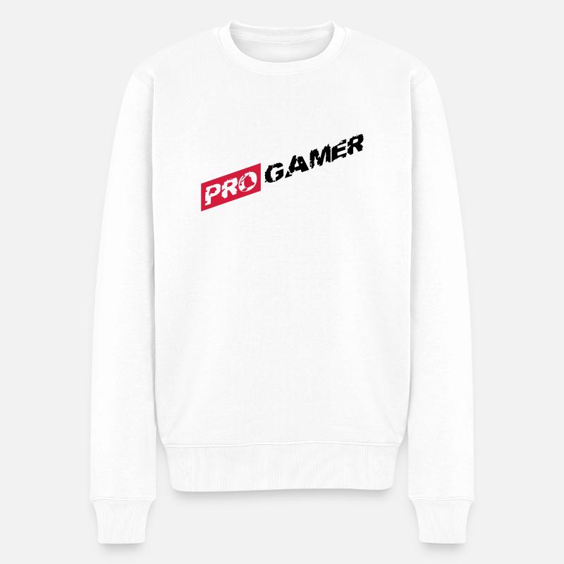 eSport Pro Gamer - Männer Premium Bio Pullover - Weiß
