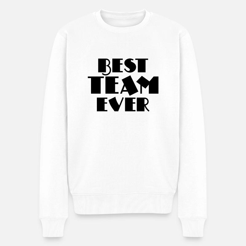 Best Team ever - Männer Premium Bio Pullover - Weiß