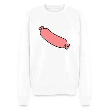 hotdog wiener wurst bratwurst long - Men's Premium Organic Jumper - white - Front - Thijin (182cm)