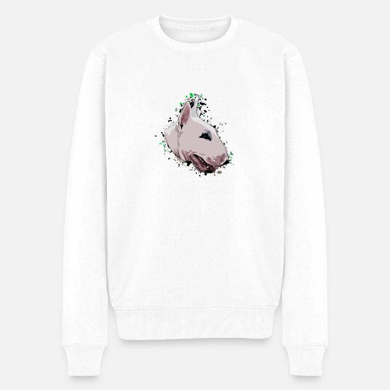 Bullterrier Comic - Pull Premium bio Homme - blanc