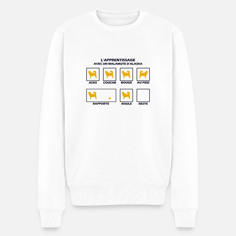 Education noir - Pull Premium bio Homme - blanc