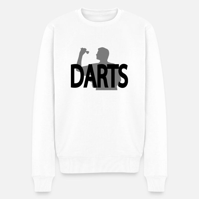 Darts Dart - Männer Premium Bio Pullover - Weiß