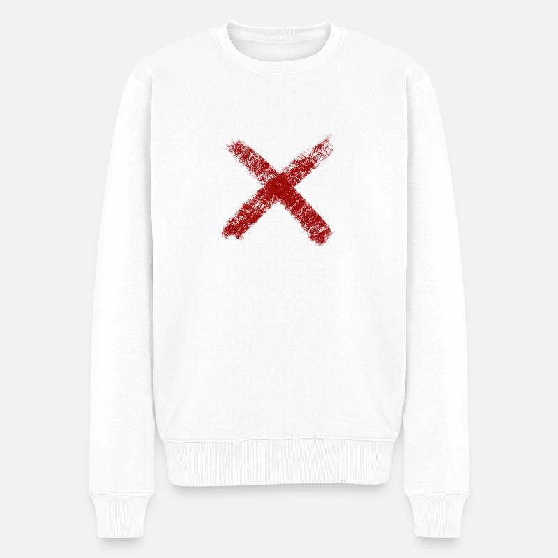 traverser - Pull Premium bio Homme - blanc