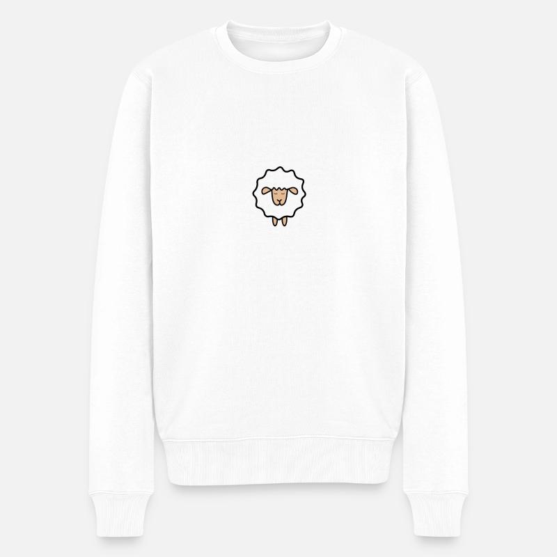 Owca , Sheep, Schaf, petcontest - Männer Premium Bio Pullover - Weiß