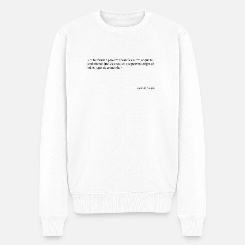 Für das, was du sein willst, - Männer Premium Bio Pullover - Weiß
