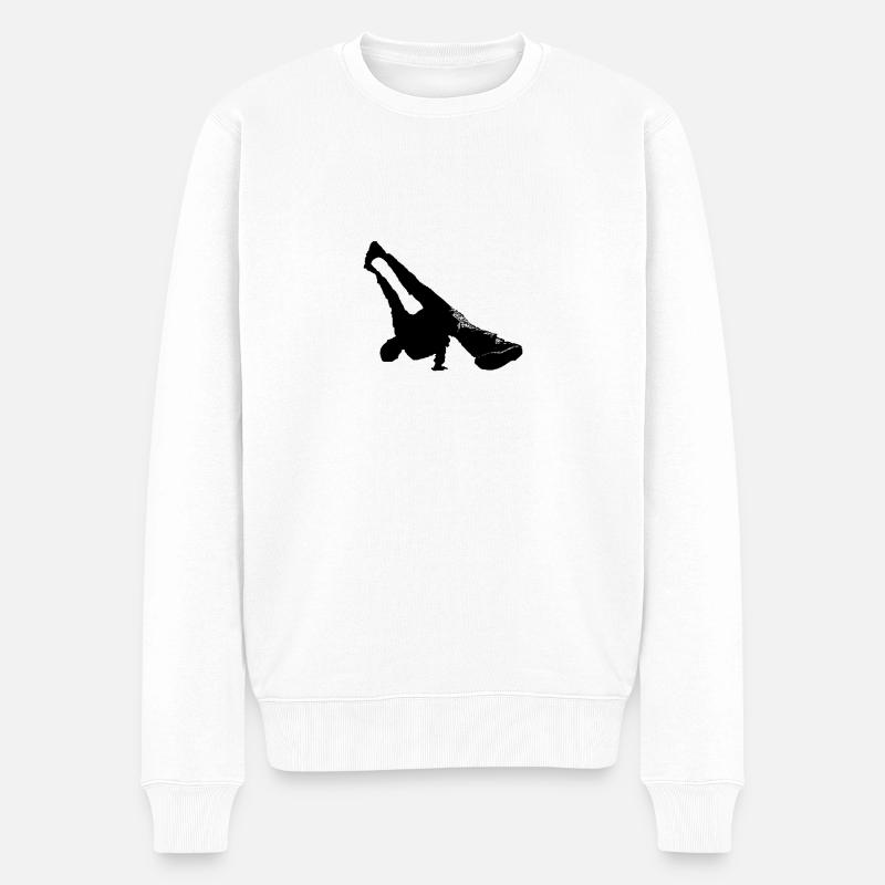 breakdance - Pull Premium bio Homme - blanc
