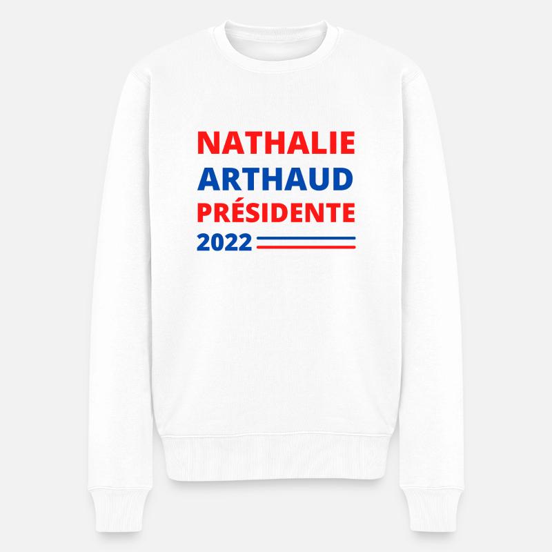 NATHALIE ARTHAUD PRESIDENTE 2022 - Pull Premium bio Homme - blanc