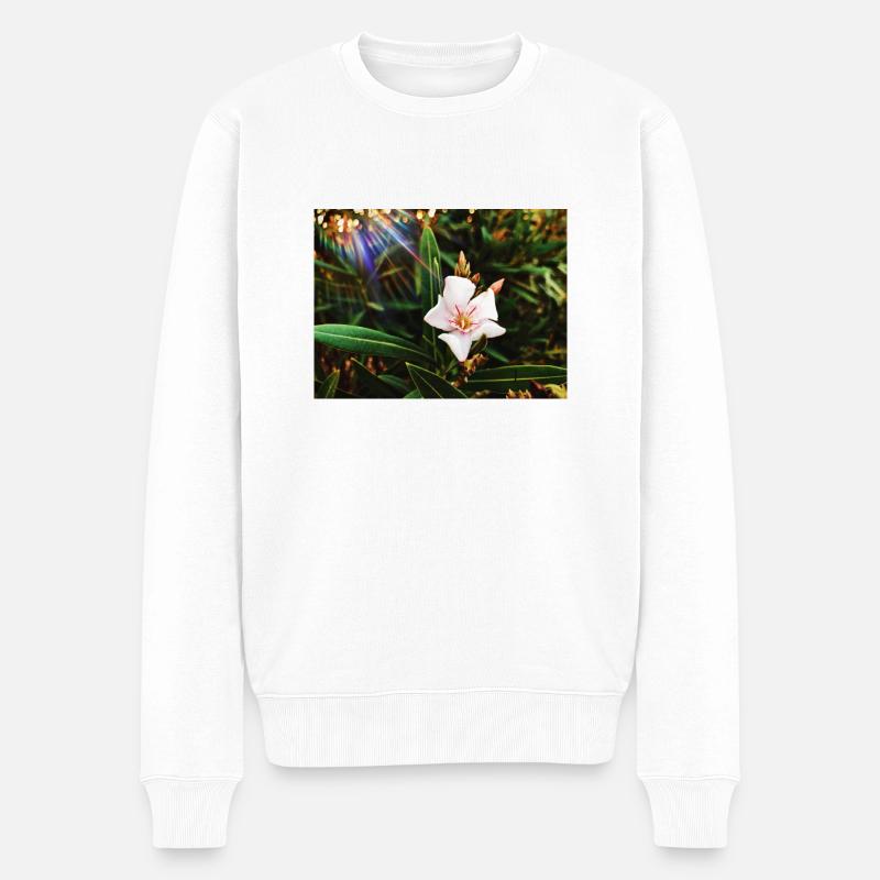 Schönheit der Natur - Männer Premium Bio Pullover - Weiß