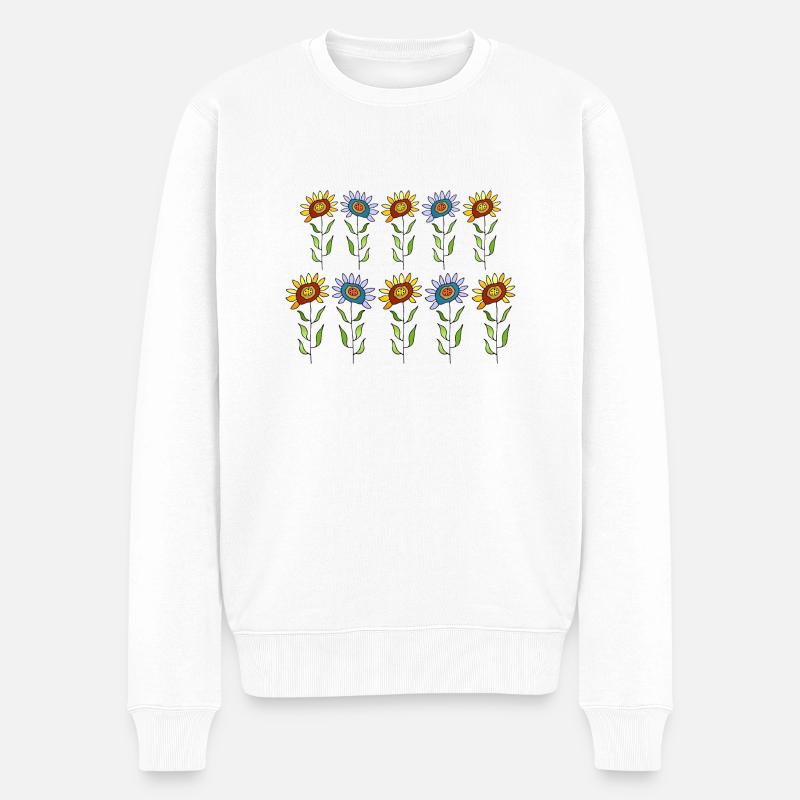 Fleur - Pull Premium bio Homme - blanc