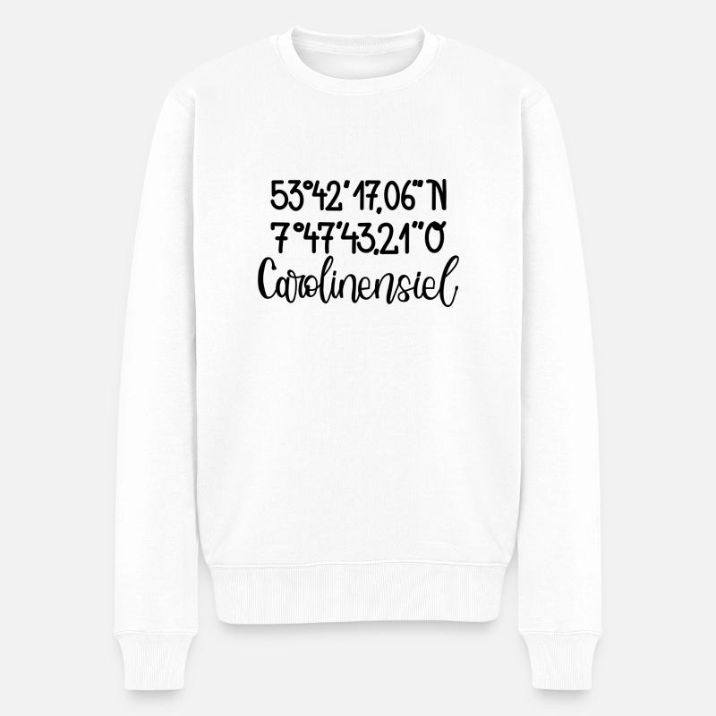 Heimathafen - Carolinensiel - Männer Premium Bio Pullover - Weiß