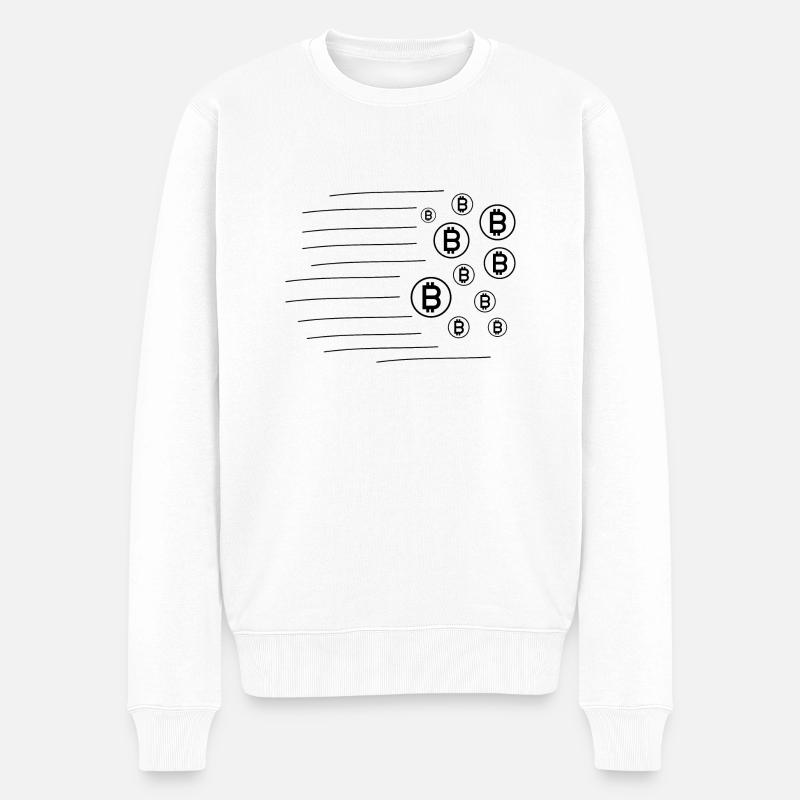 Bitcoin Trading Crypto Aktien - Männer Premium Bio Pullover - Weiß