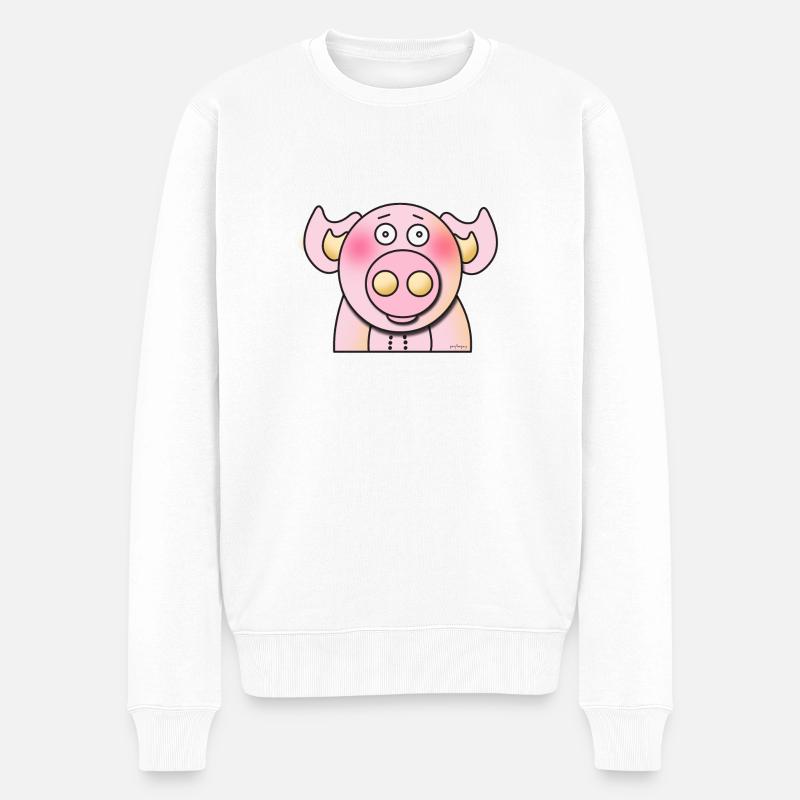 Cochon - Pull Premium bio Homme - blanc