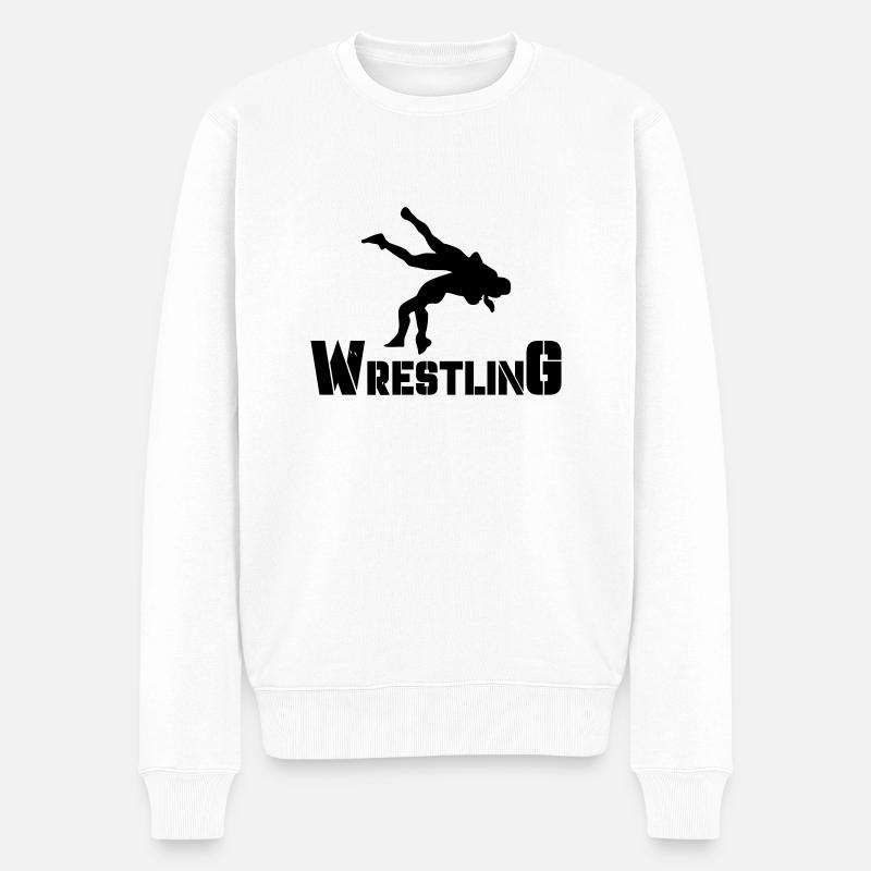 wrestling - Männer Premium Bio Pullover - Weiß