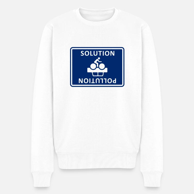 Verschmutzung der Lösung - Männer Premium Bio Pullover - Weiß
