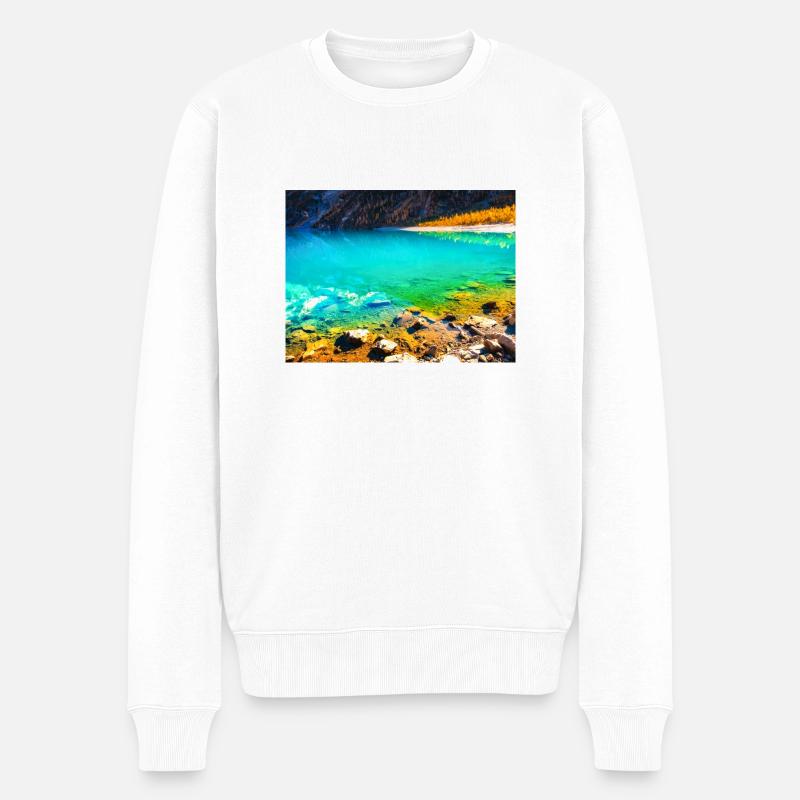 LAC D’AUTOMNE - Pull Premium bio Homme - blanc